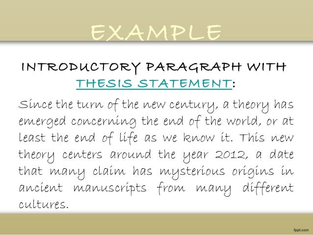How to write an introductory paragraph for an argumentative essay