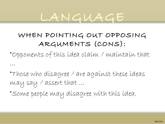 How to write an opposing viewpoint paragraph image