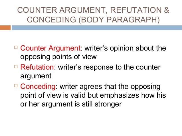 Argument definition. Counter argument. Presenting a Counter argument. Refutation in Counter argument essay. Writers refutation.