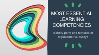 MOST ESSENTIAL
LEARNING
COMPETENCIES
 