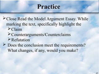 Refute Model Mastering Argumentative Essay Writing: Structure, Techniques, and ...