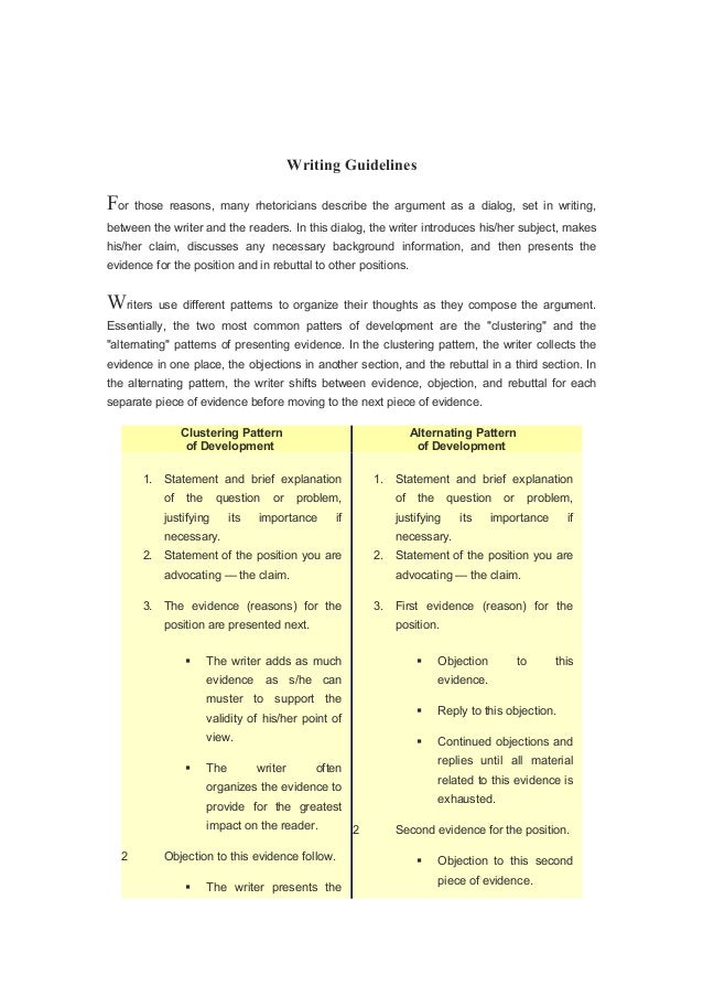 Argumentative essay format image