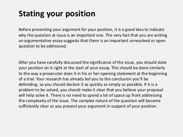 Argumentive essay outline