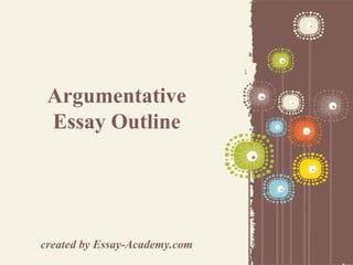 Page 1
Argumentative
Essay Outline
created by Essay-Academy.com
 