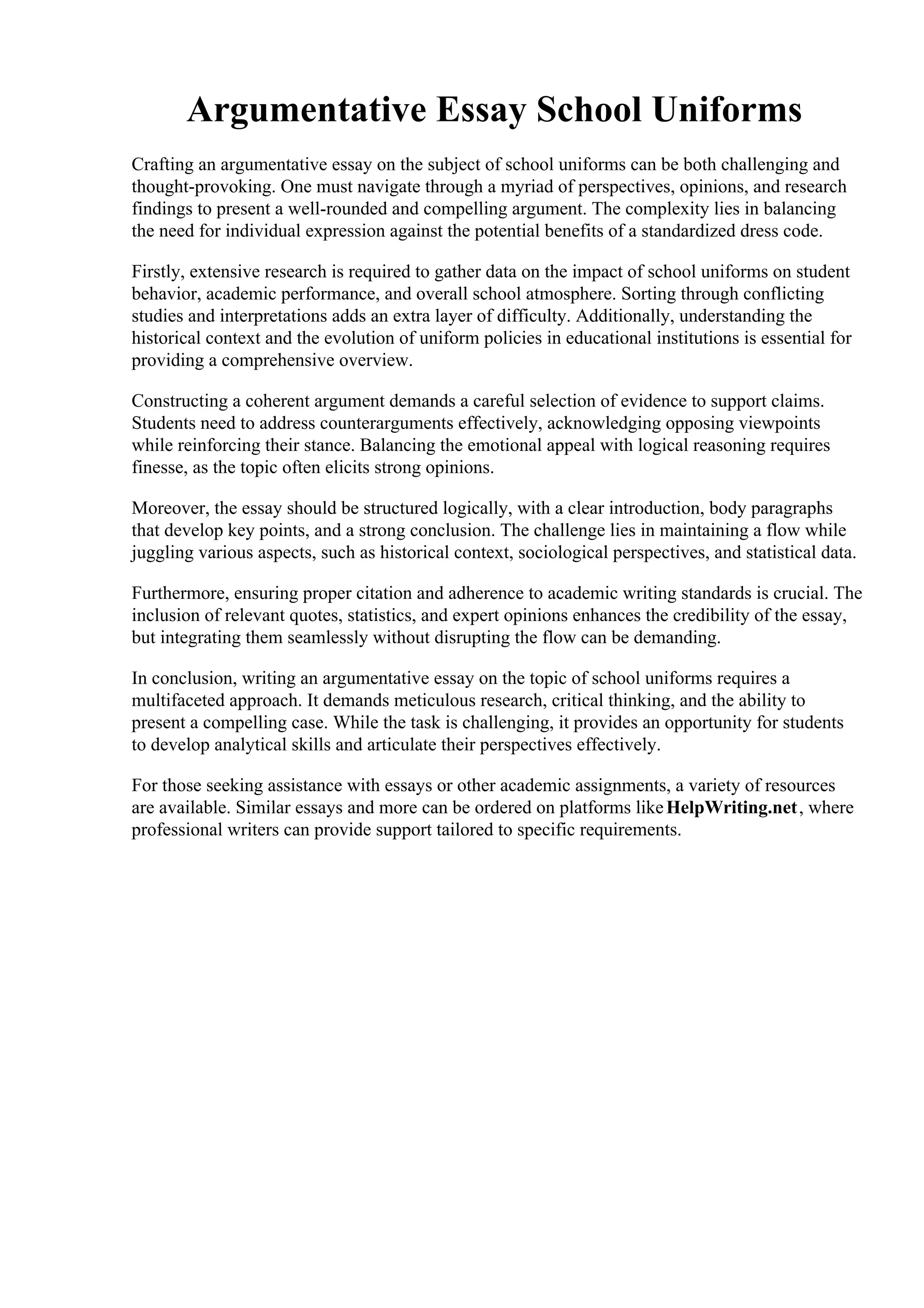 Argumentative Essay School Uniforms.pdf