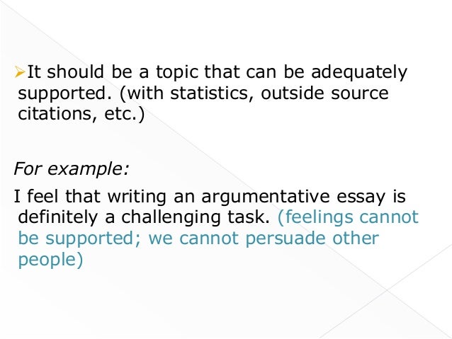 argumentative essay writing