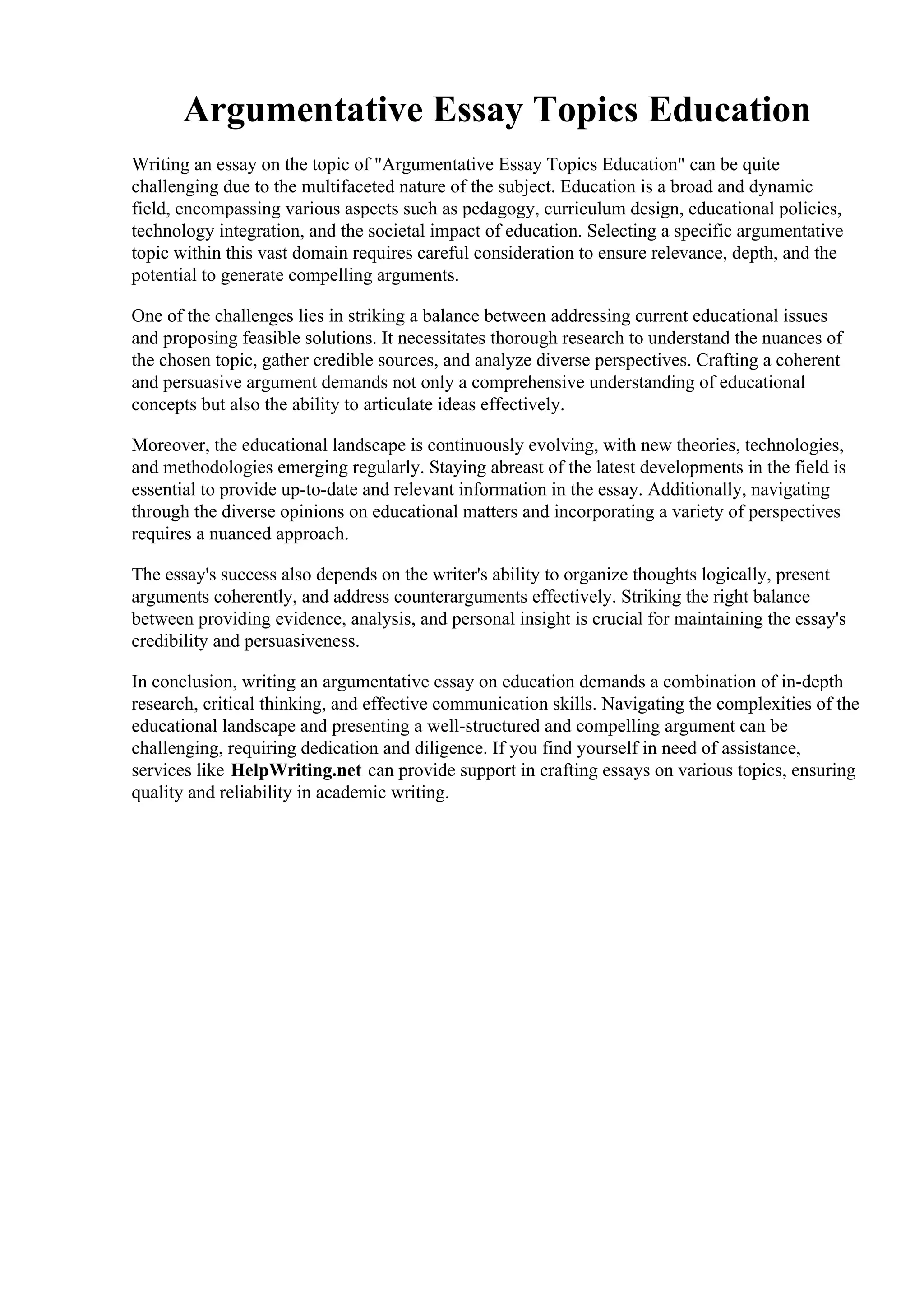 Argumentative Essay Topics Education.pdf