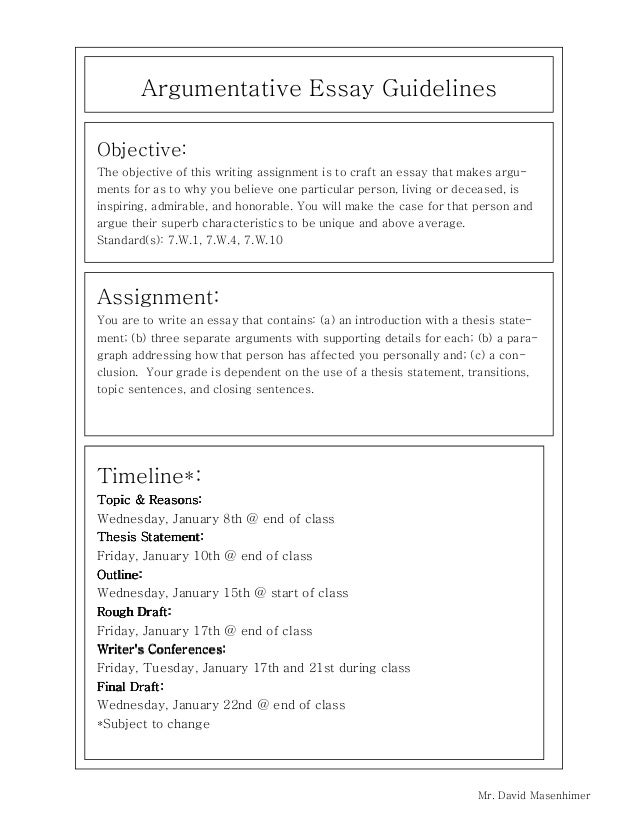 argumentative writing guidelines guidelines for writing an argumentative essay