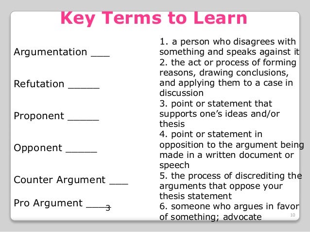 forms of argumentative writing