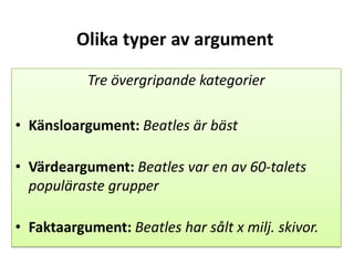 Argumenterande text | PPTX