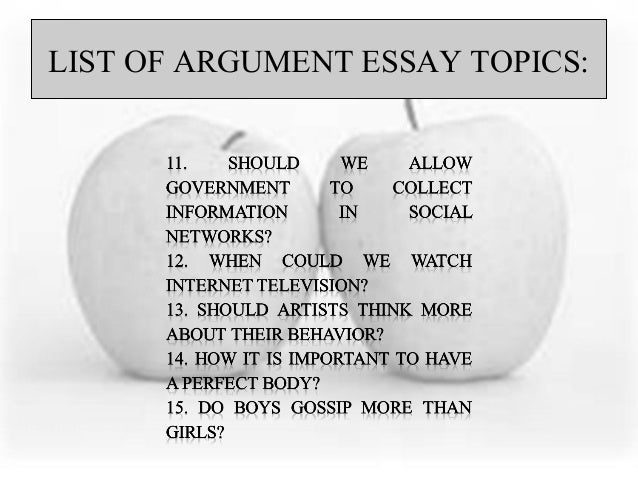 argument for change essay topics