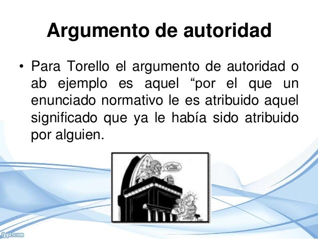 Argumento analógico psicológico y de autoridad
