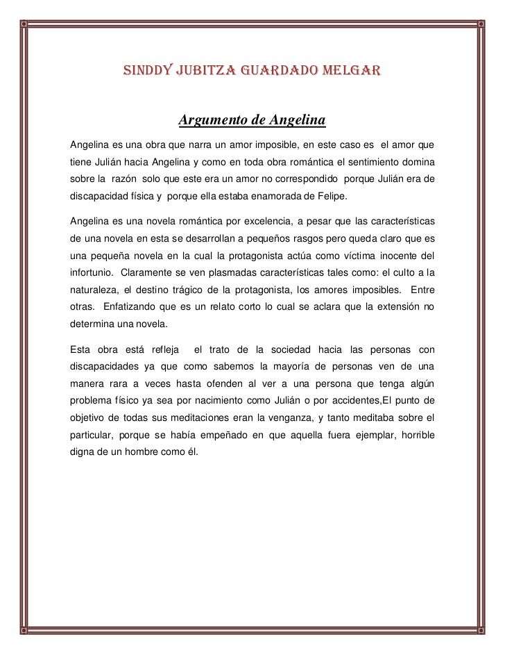 Argumento De Angelina