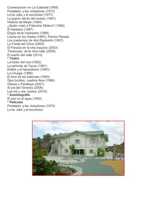 Argumento De La Casa Verde