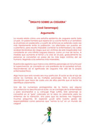 Argumentos de las Obras