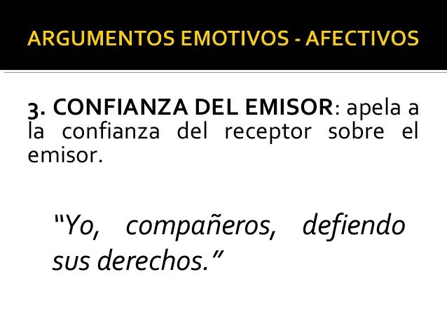 Tipos de Argumentos emotivosafectivos