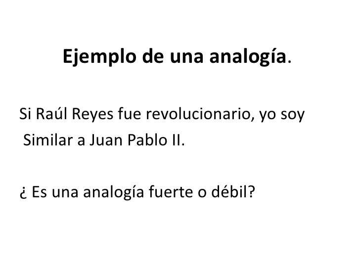 Argumentos analogia
