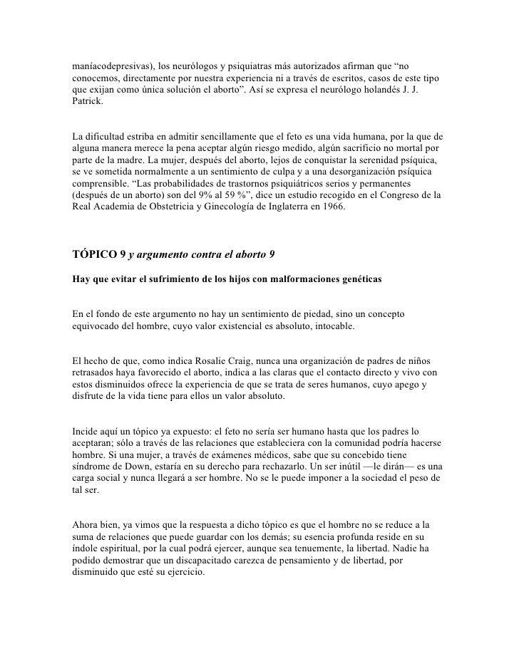 Argumentos contra el aborto
