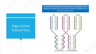 Argumentos
bioquímicos
 