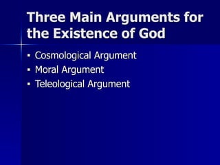 Arguments For God S Existence Ppt Arguments For God S Existence Ppt