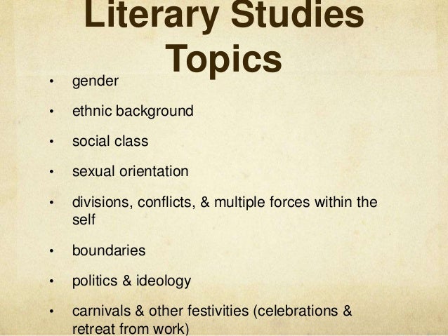 topics for literary essays