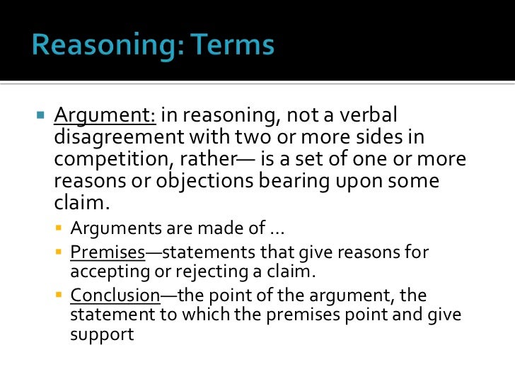 Argument terms