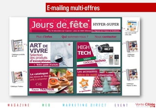 E-mailing multi-offres




M A G A Z I N E   W E B    M A R K E T I N G   D I R E C T   E V E N T
 