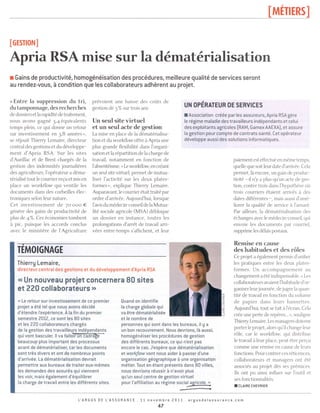 Argus de l'assurance - Témoignage Thierry Lemaire "APRIA RSA mise sur la dématérialisation" 