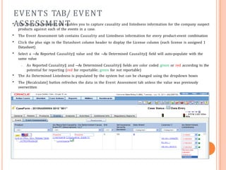 Product. Tab Argus Database Tutorial Argus database overview notes notes.pptx