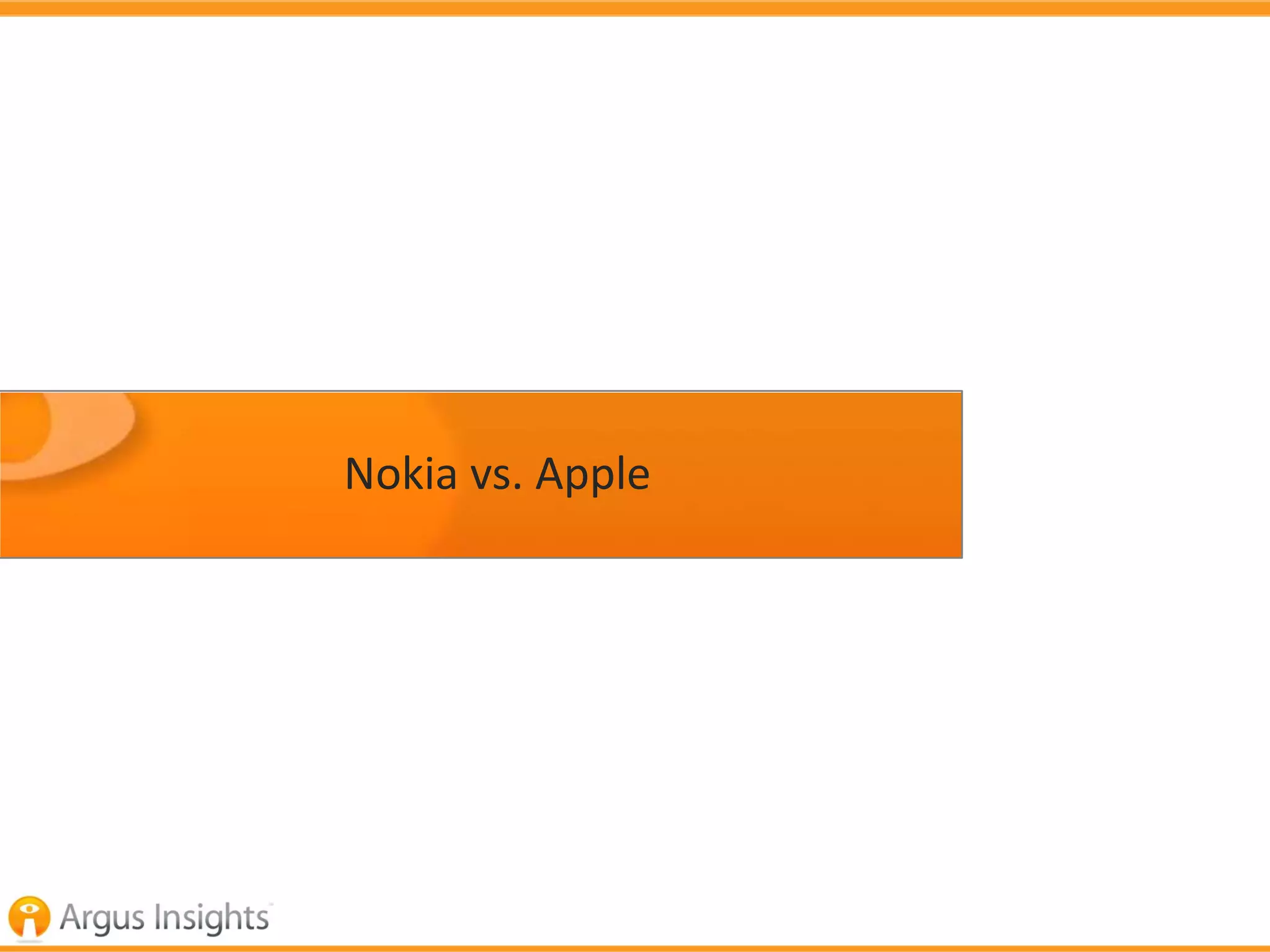 Nokia vs. Apple
 