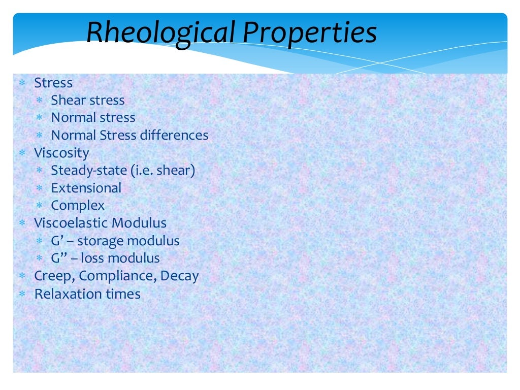 A rheology ppt