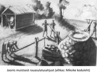 Joonis muistsest rauasulatusahjust (allikas: Miksike koduleht)
 