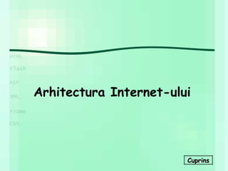 Arhitectura Internet-ului




                        Cuprins
 