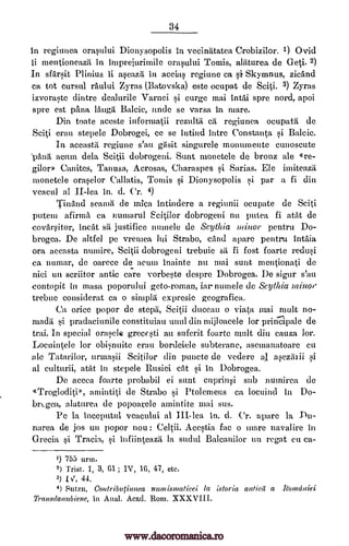 34
regiunea Dionysopolis vecingtatea Crobizilor. 1) Ovid
de Geti. 2)
In Plinius in ca Skymnus, ziand
tot cursul Zyras (Bat...