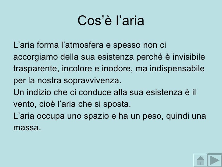 Da Cosa è Formata L Aria Aria