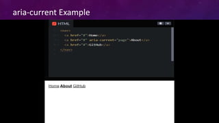 aria-current Example
 