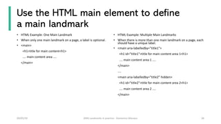 wtf is aria landmarks | PDF