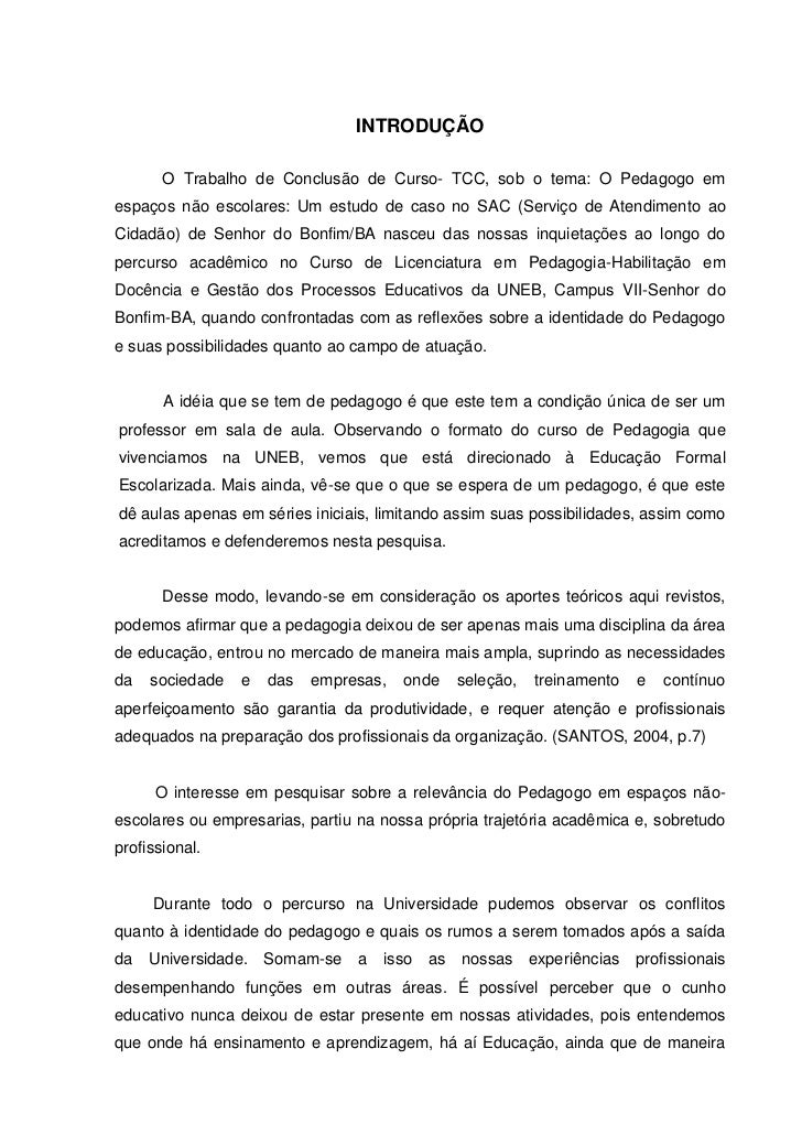 Monografia pedagogia