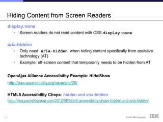 ARIA Techniques for Accessible Web Forms | PDF