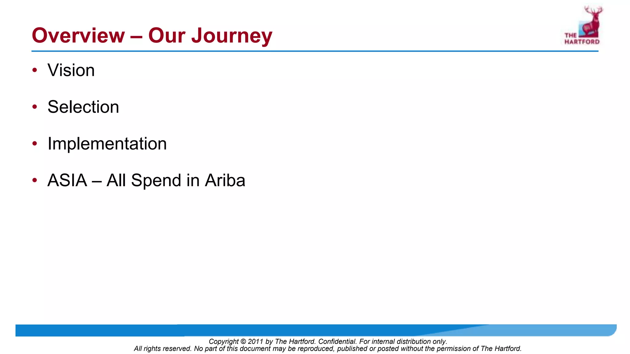 Overview – Our JourneyVisionSelectionImplementationASIA – All Spend in Ariba