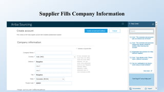 Supplier Fills Company Information
 