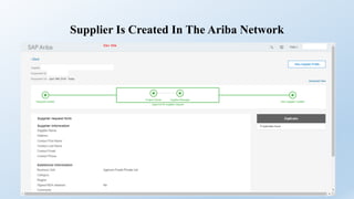 Supplier Is Created In The Ariba Network
 