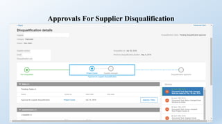 Approvals For Supplier Disqualification
 