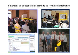 Situations de concertation : pluralité de formats d’interaction




                                        Source SMBT
                                         S



                     Source : SMVO




                                                                                    12
                                                          Source: C. Kropp, 2008
 