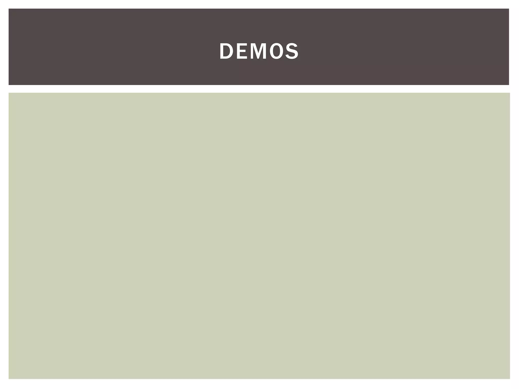 DEMOS
 