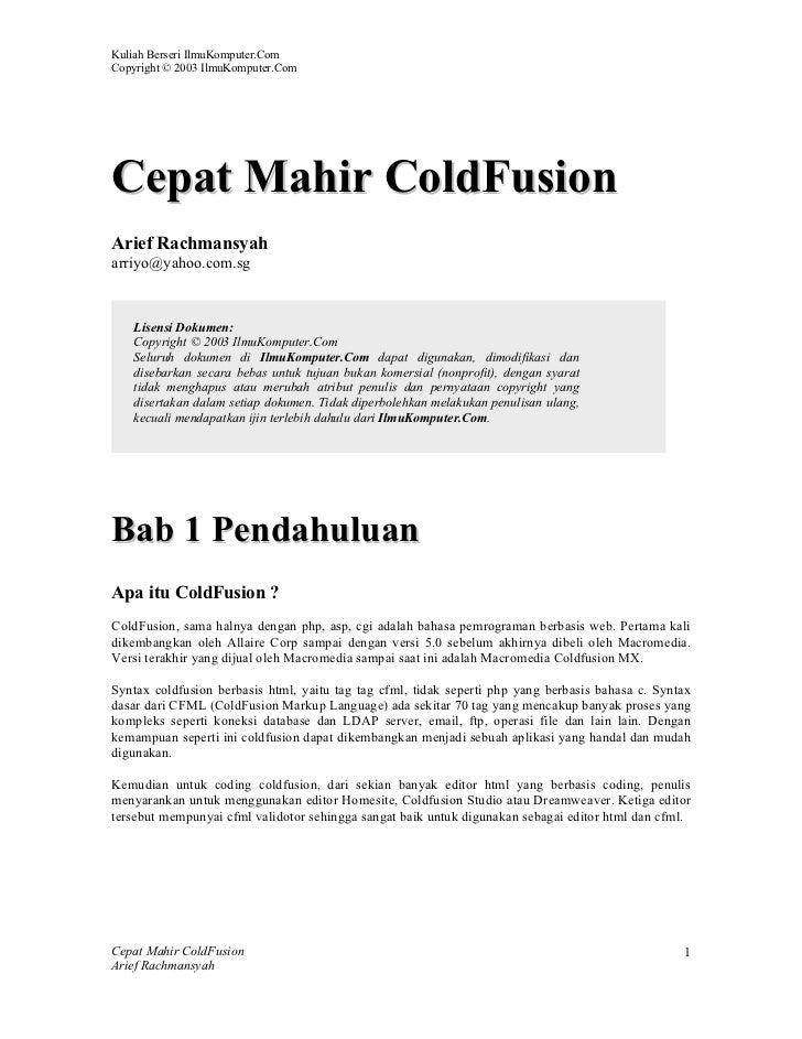 Allaire Coldfusion Studio