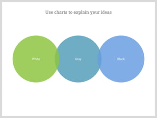 Use charts to explain your ideas
Gray
White Black
 