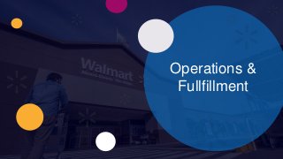 Operations &
Fullfillment
 
