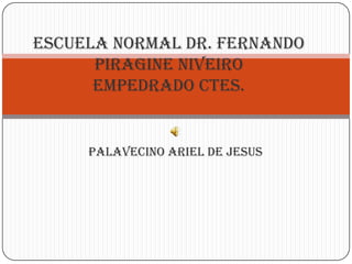 Escuela Normal Dr. Fernando PiragineNiveiroEmpedrado Ctes. Palavecino Ariel de Jesus 