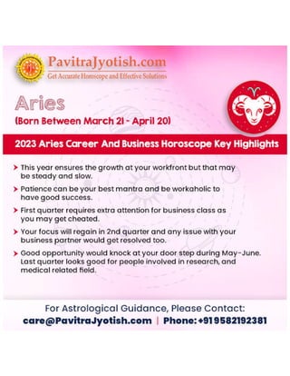 2023 Aries Career Horoscope and Business Horoscope